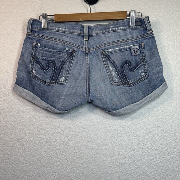 Citizens Of Humanity Shorts 29 Women Jerome Dahan Denim Low rise USA Made VTG - Picture 2 of 9